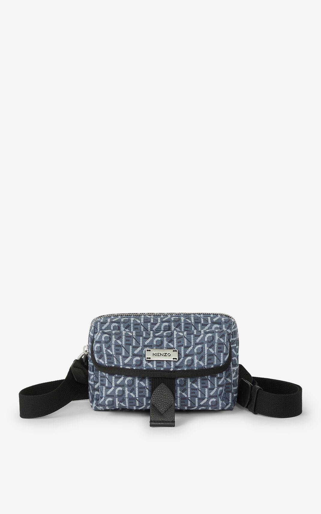 Sac Bandoulière Kenzo Femme Courier jacquard mini Bleu Marine Bleu QYHAZ-5679